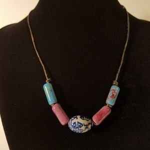 Vintage 1960s Glass Beaded Necklace